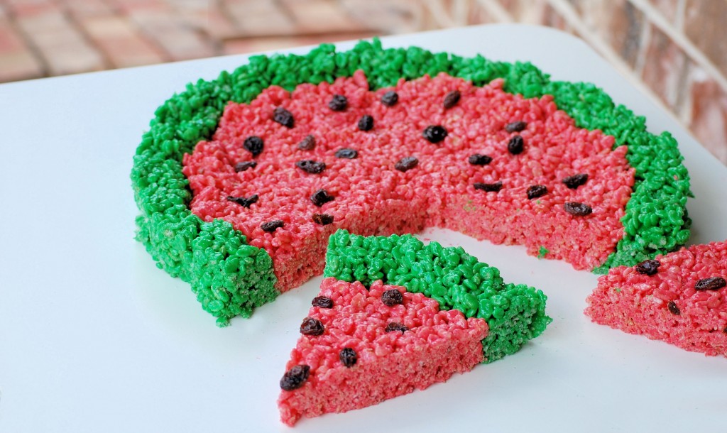 Watermelon Rice Krispie Pie – Kitchen Belleicious